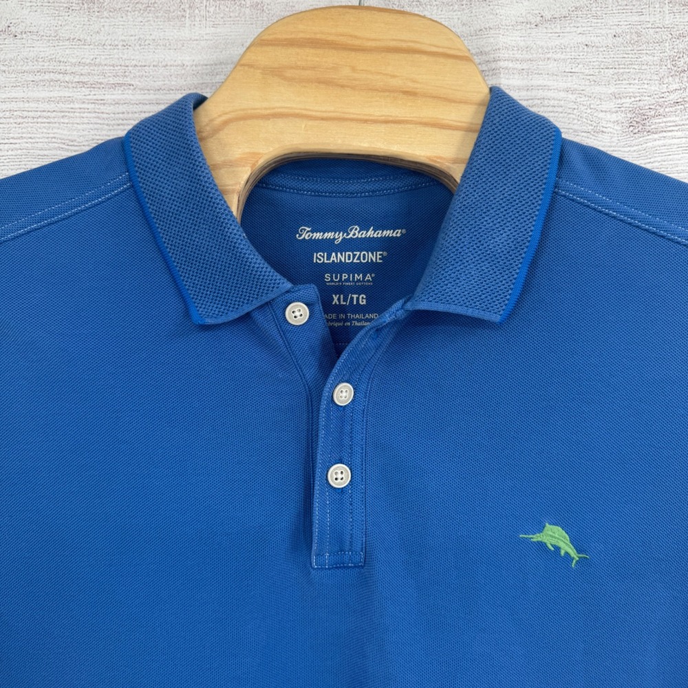 Tommy Bahama IslandZone Polo Shirt XL Supima Cotton Moisture Wicking Golf Casual